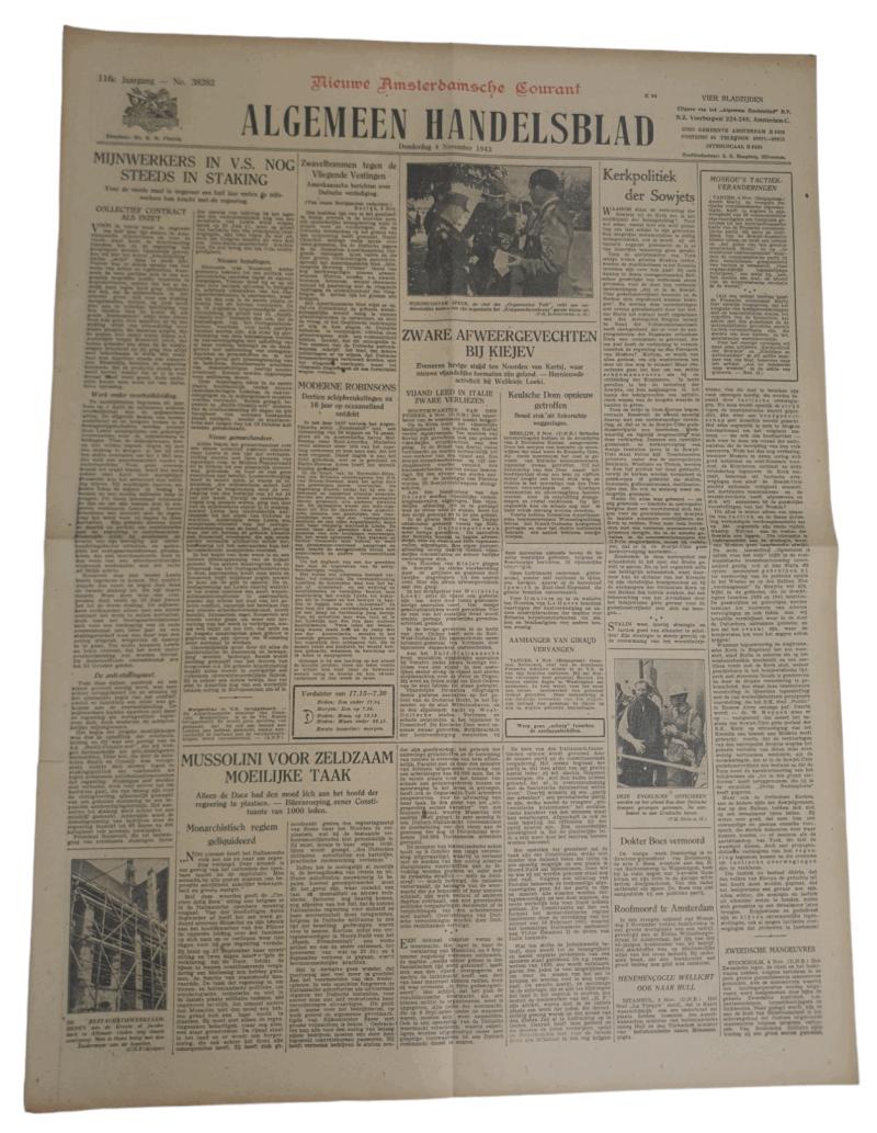a Dutch ww2 newspaper in nice used condition the 