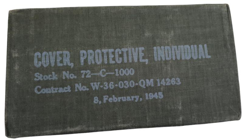 a us ww2 gascape cover in the original packaging