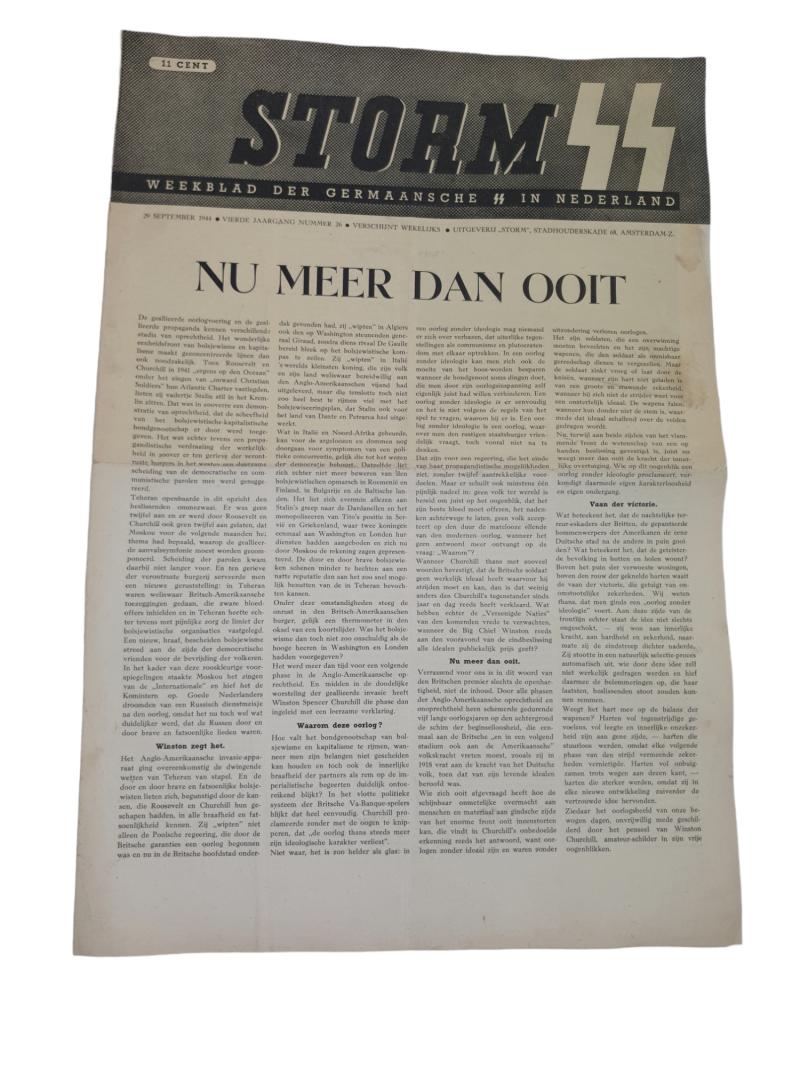 a dutch ww2 ss newspaper 