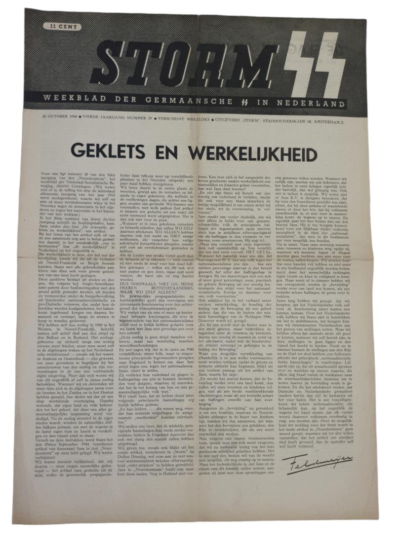a dutch ww2 ss newspaper 