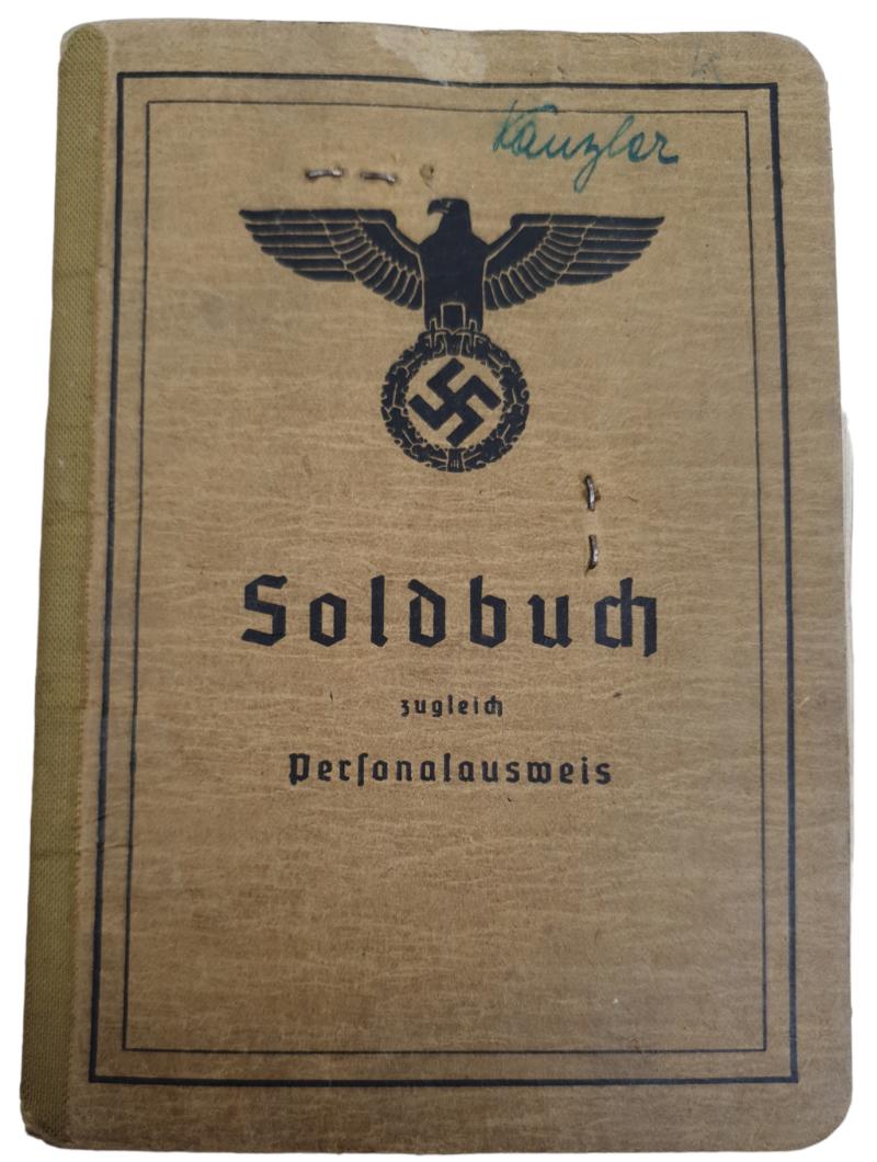 A rare wehrmacht  Soldbuch from Gefreiter Richard Kanzler,