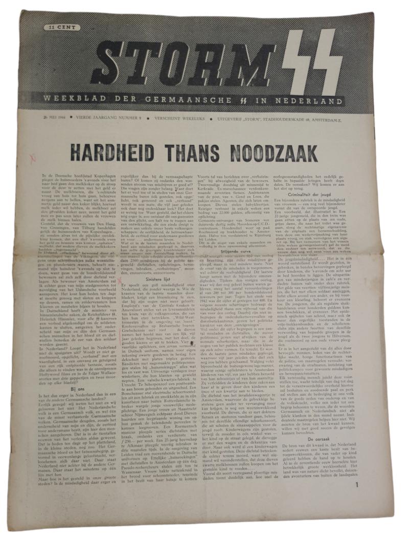 a dutch ww2 ss newspaper 