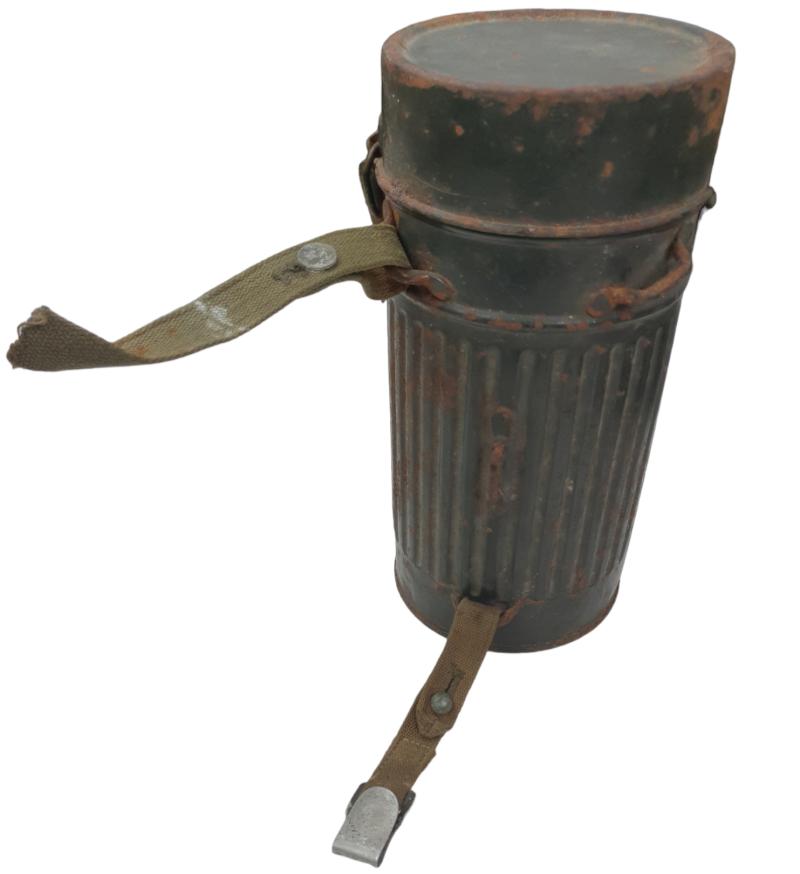 in a very nice used condition A wehrmacht empty gasmask cannister