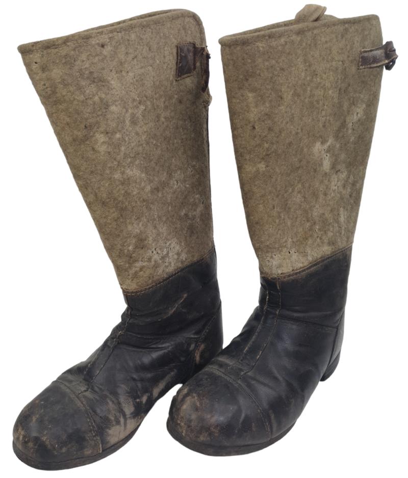 a german pair off ww2 felt boots