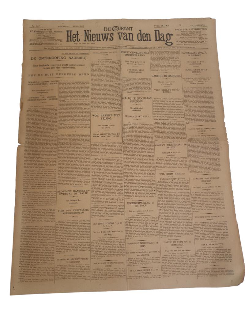 a Dutch prewar newspaper the 