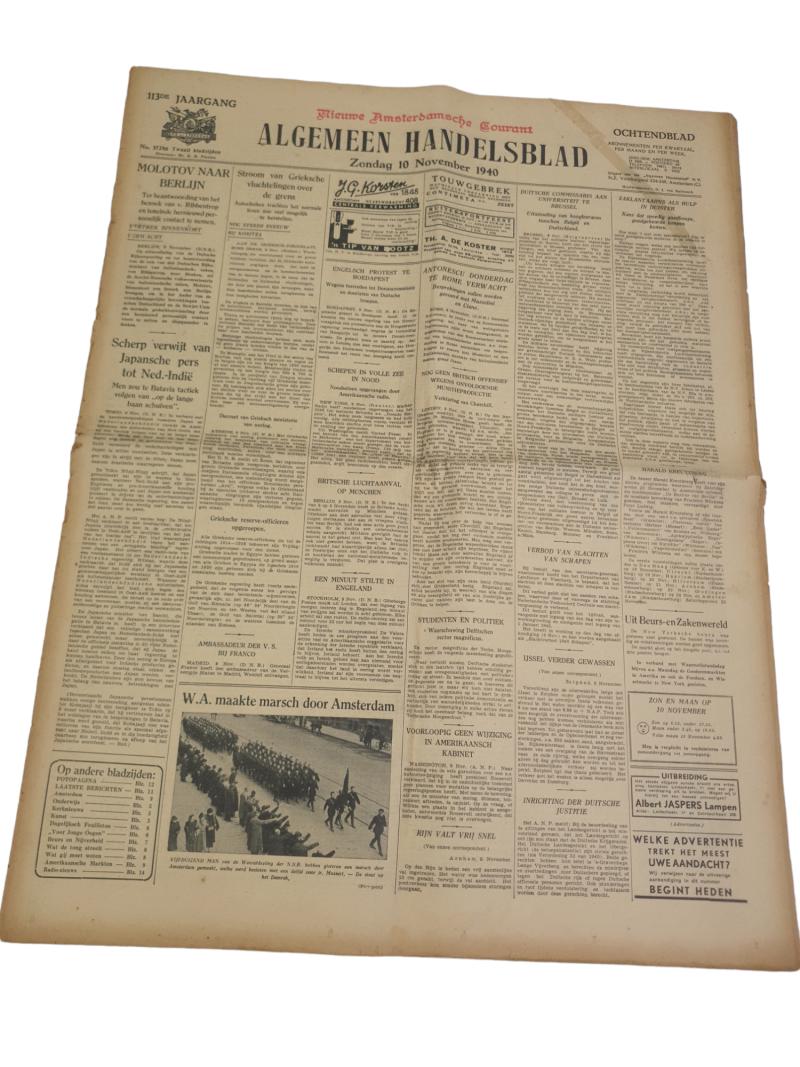 a Dutch ww2 newspaper in nice used condition the 