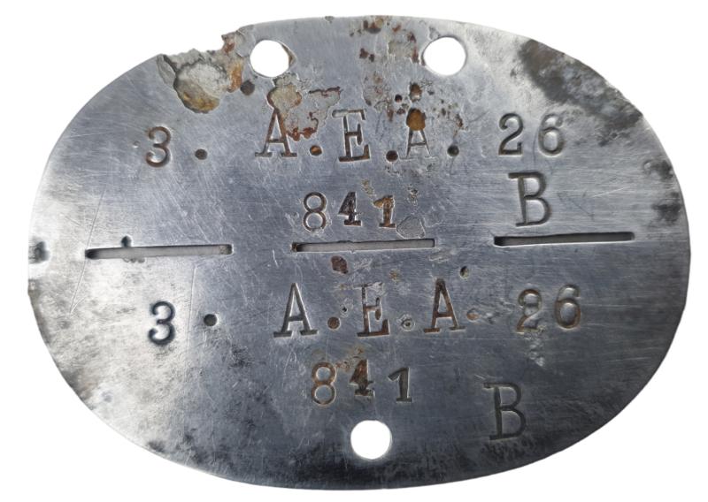 a wehrmacht Erkennungsmarke 
