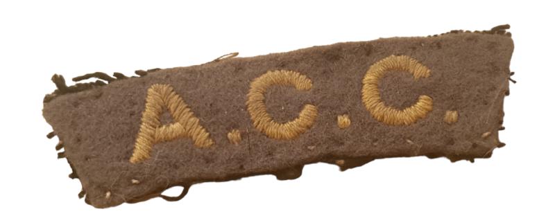 a british ww2 army catering corps shoulderpatch