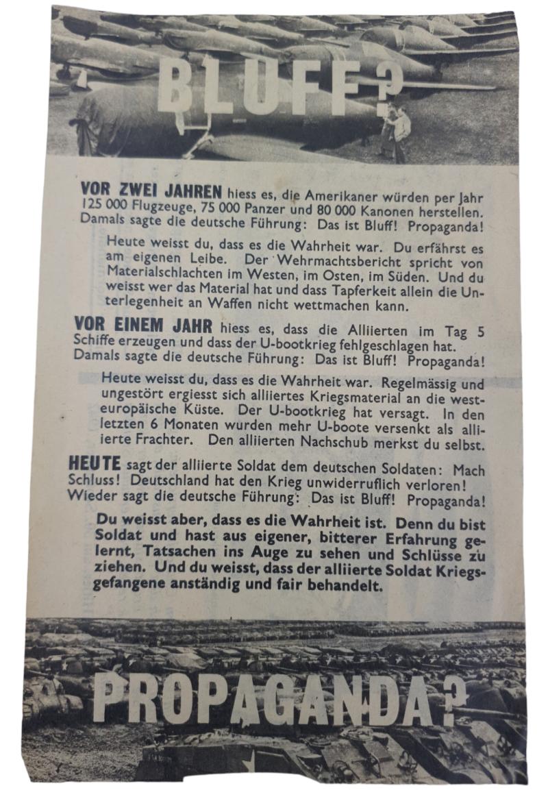 a american ww2 propaganda drop flyer