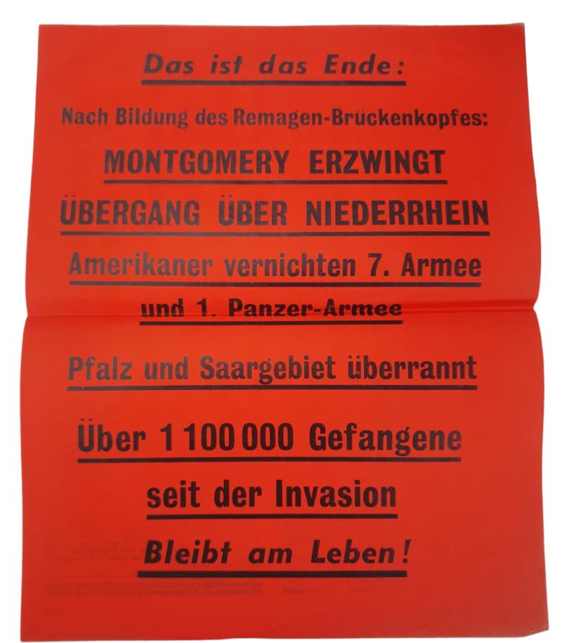 a american ww2 propaganda drop flyer