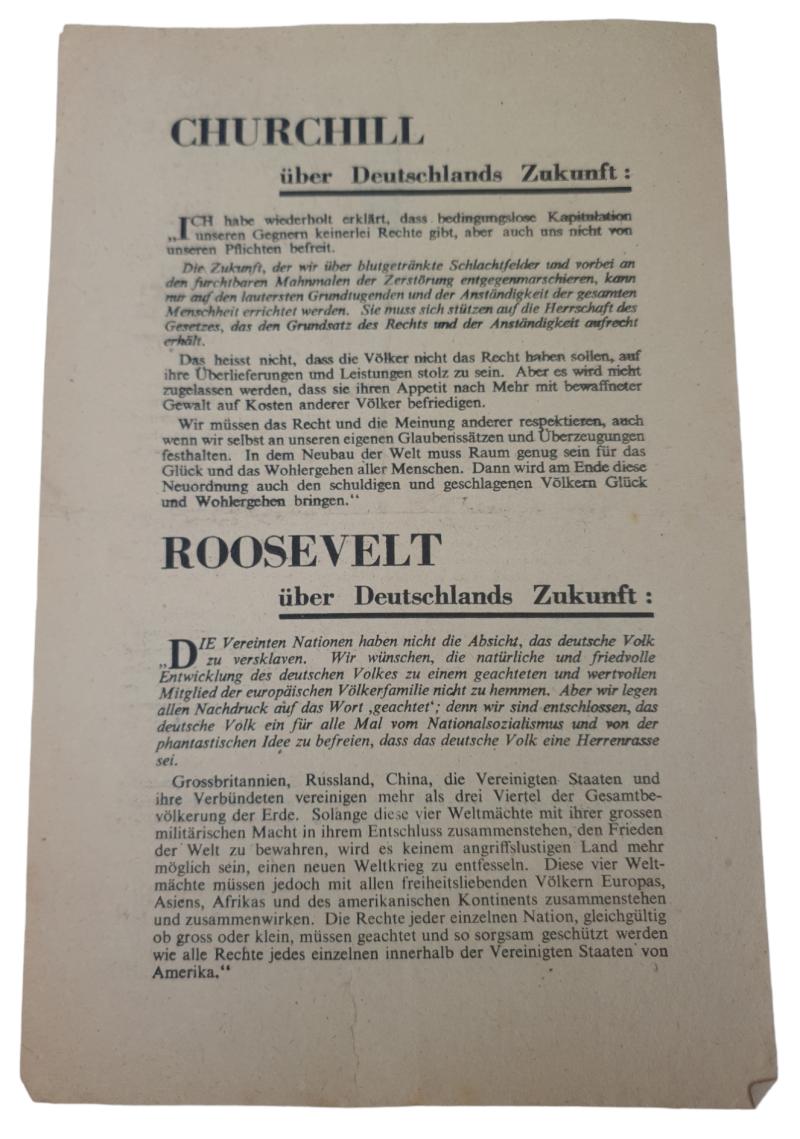a american ww2 propaganda drop flyer