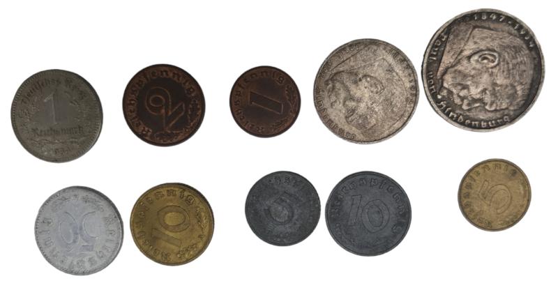 10 German WW2 coins
