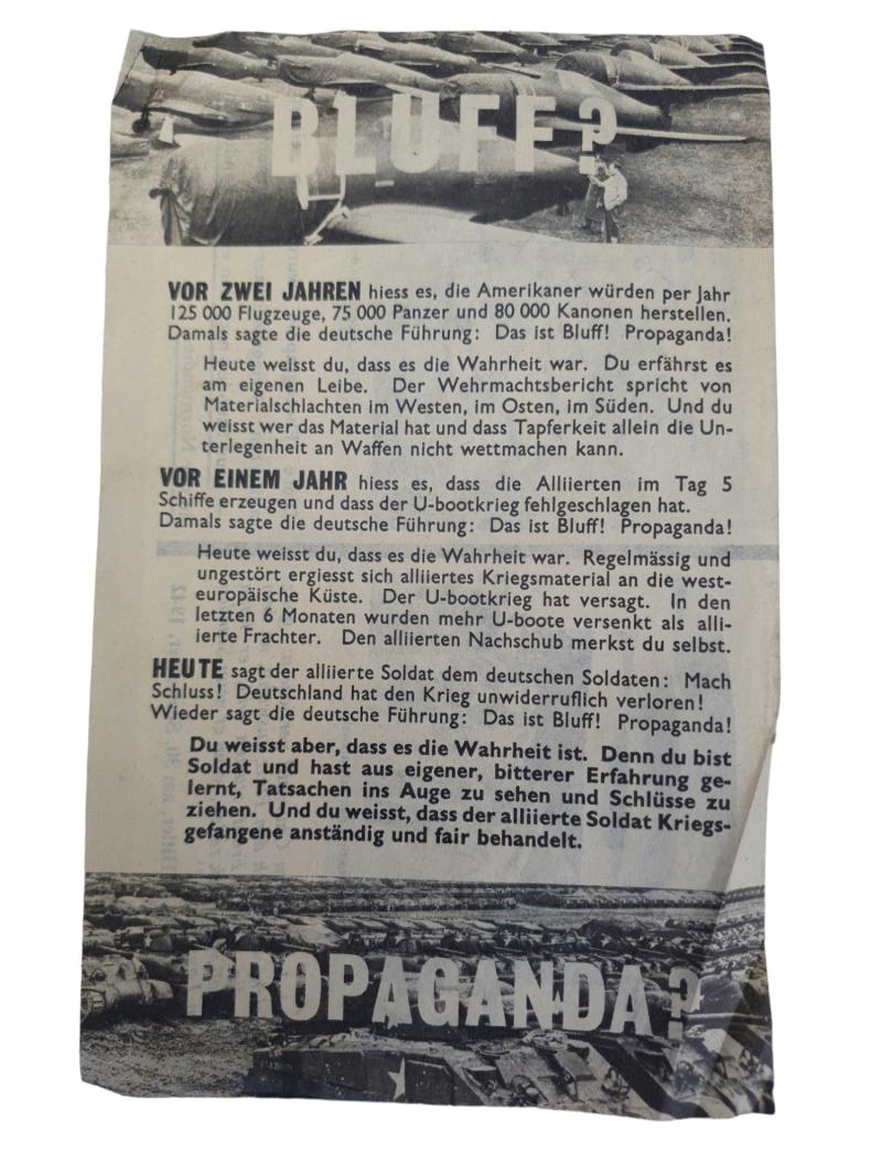 a american ww2 propaganda drop flyer