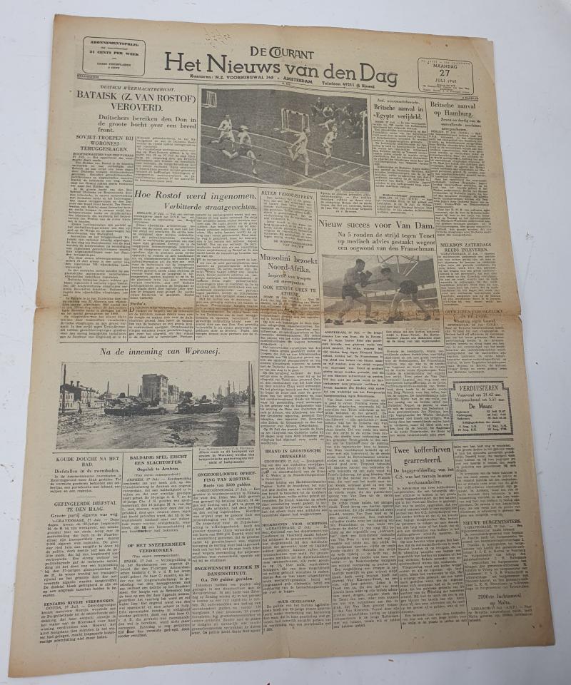 a Dutch ww2 newspaper the 