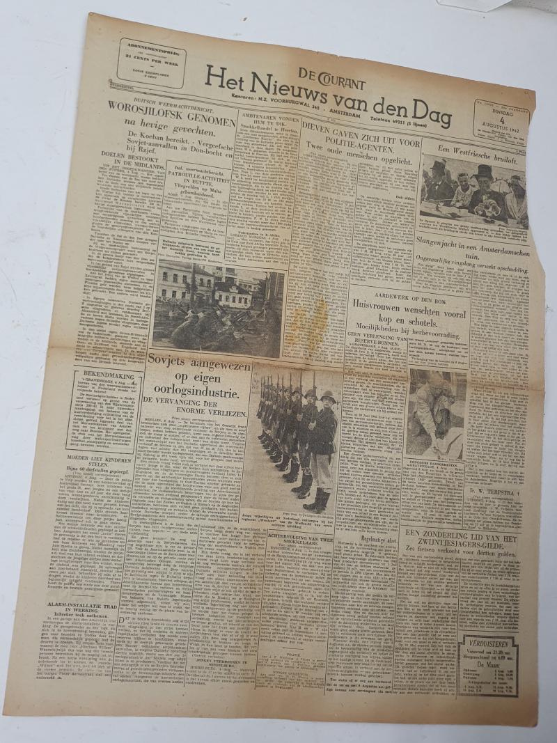 a Dutch ww2 newspaper the 