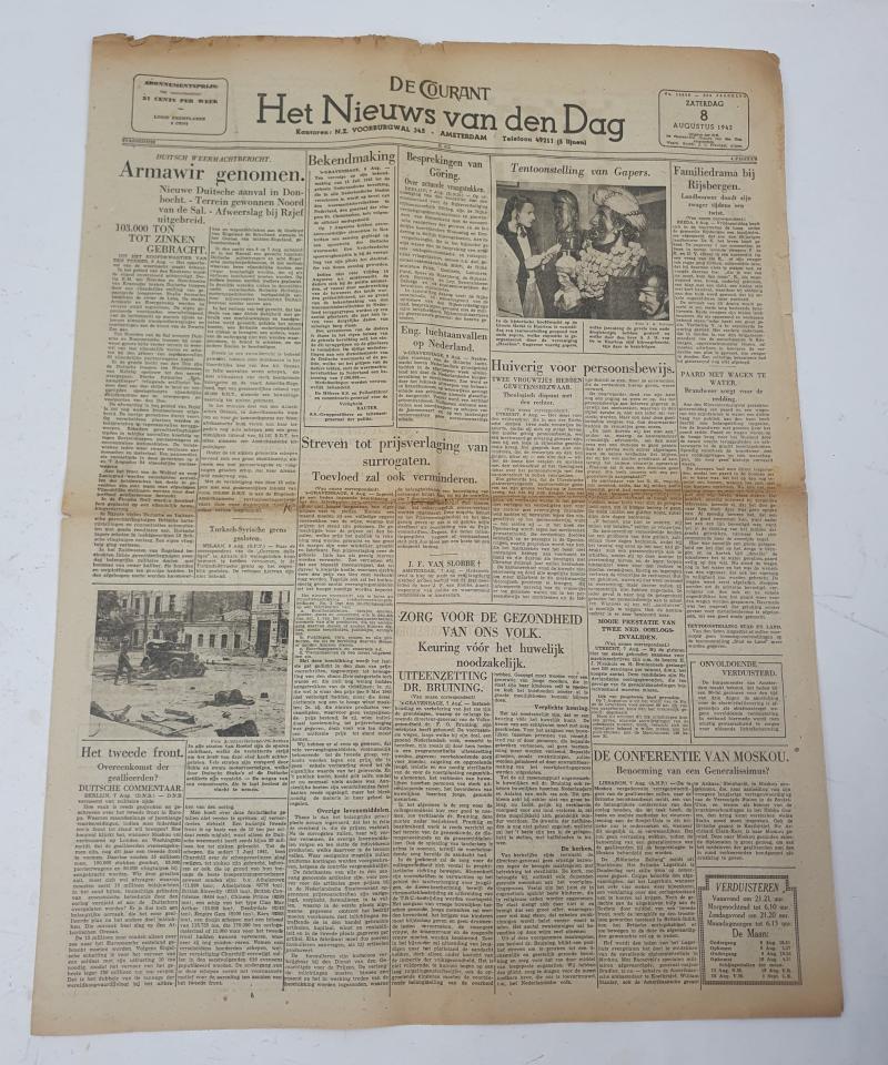 a Dutch ww2 newspaper the 