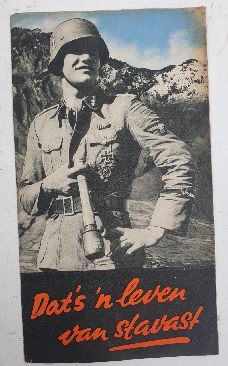 a original waffen ss dutch recruitment flyer
