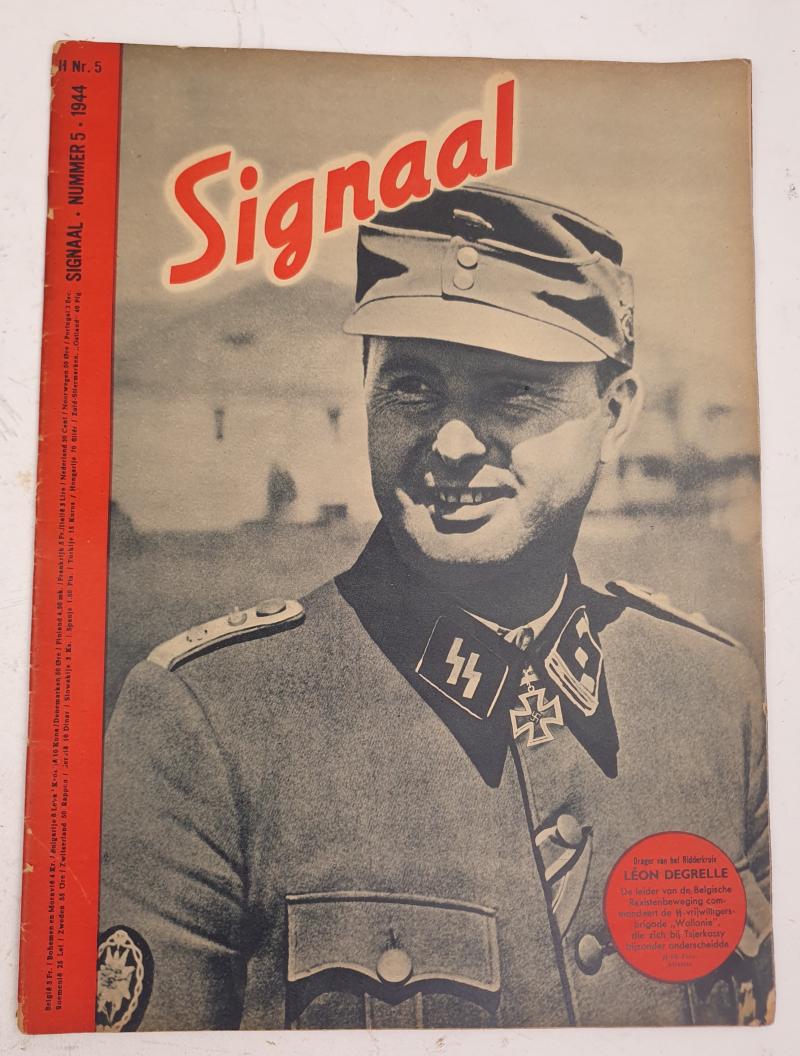 a rare ww2 signaal with a picture off leon degrelle