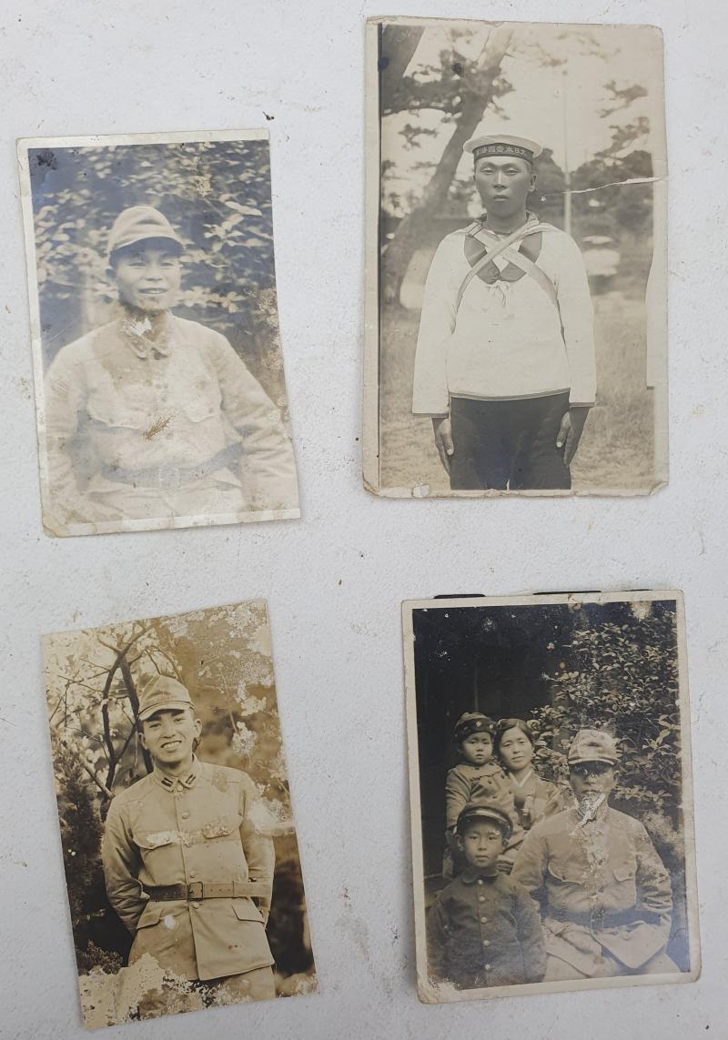 a rare set with 4 japanese ww2 pictures