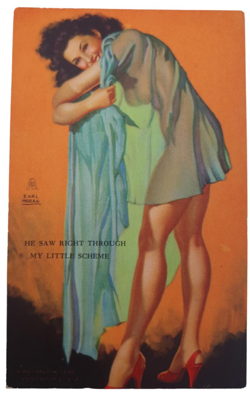 american ww2 period pin up post card