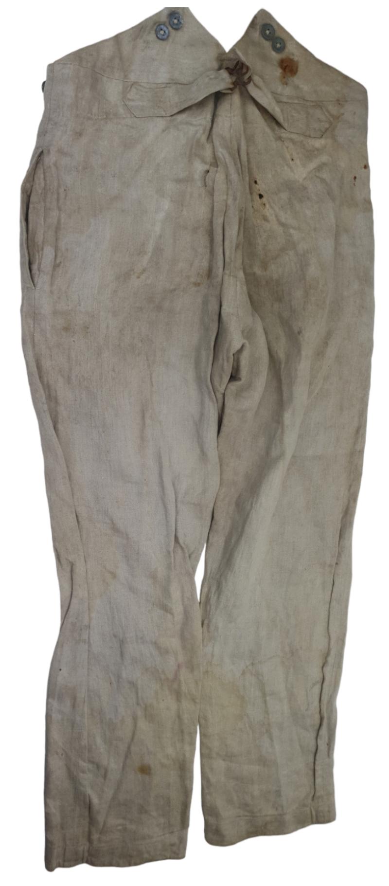 a wehrmacht white M33 hbt Drillichanzug trousers