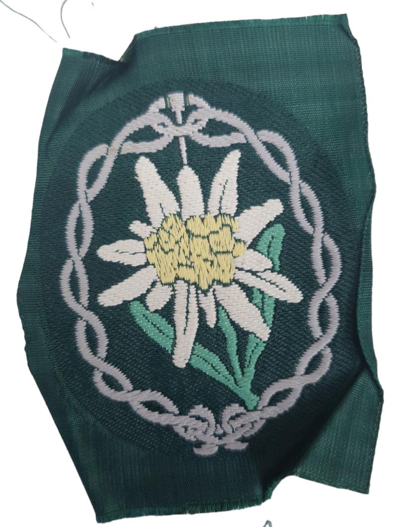 a Wehrmacht Gebirgsjäger Sleeve Edelweiss patch