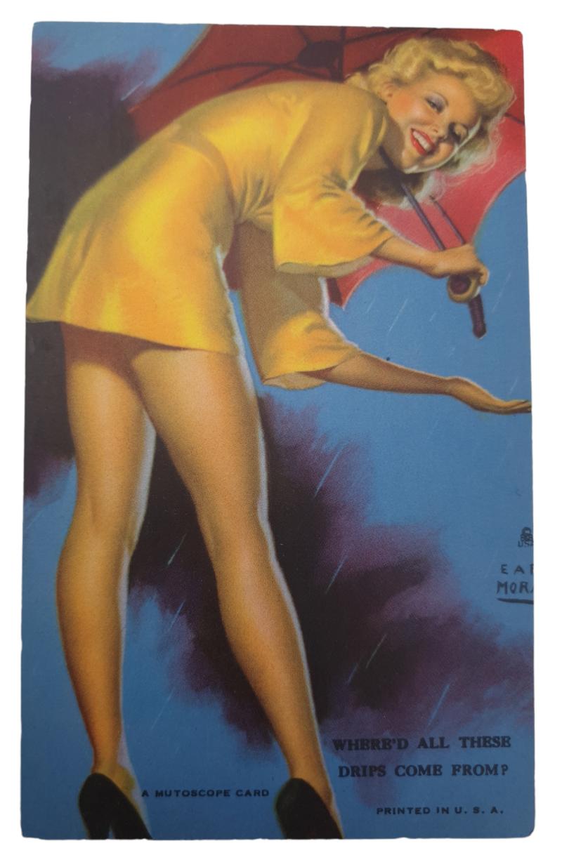 american ww2 period pin up post card