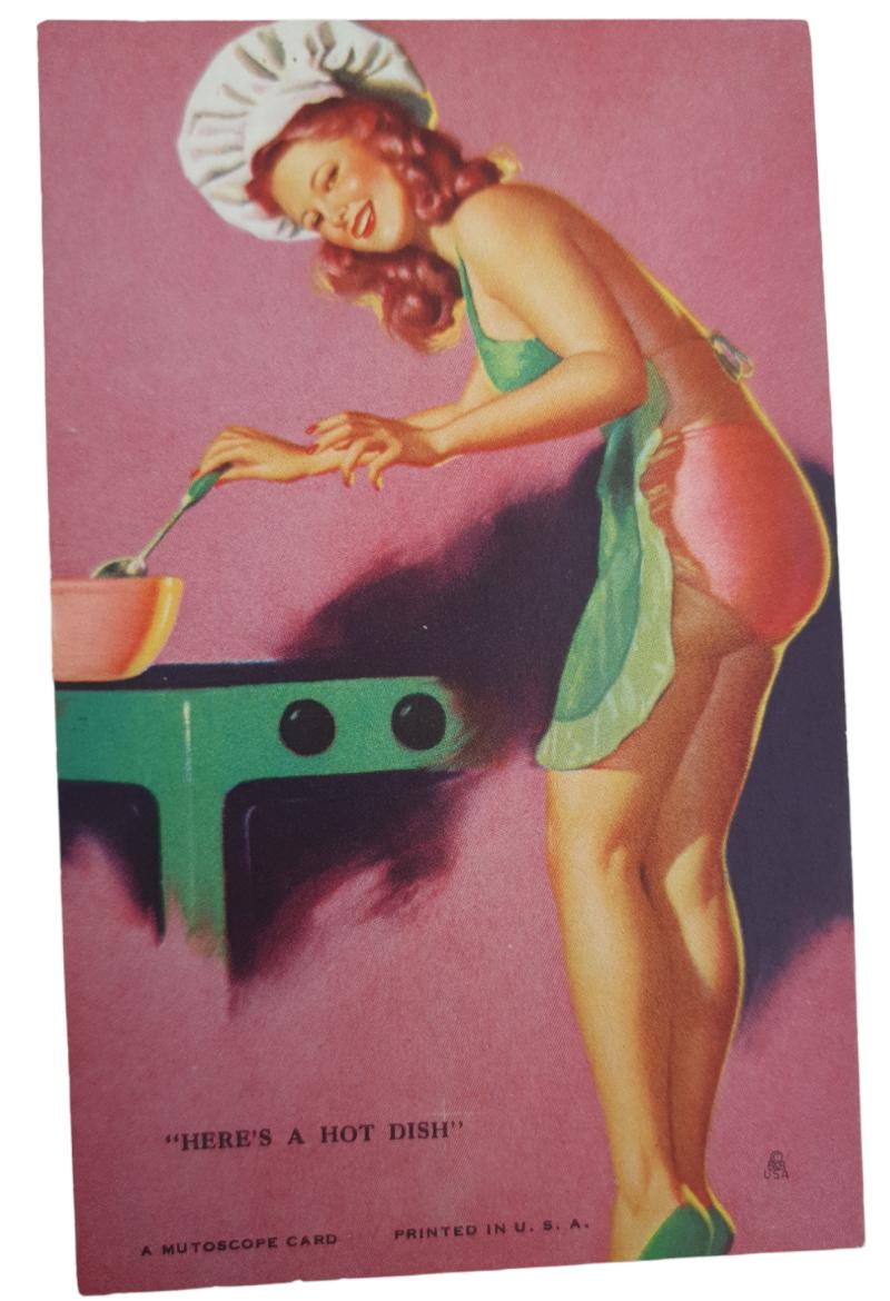 AVK Militaria American Ww2 Period Pin Up Post Card