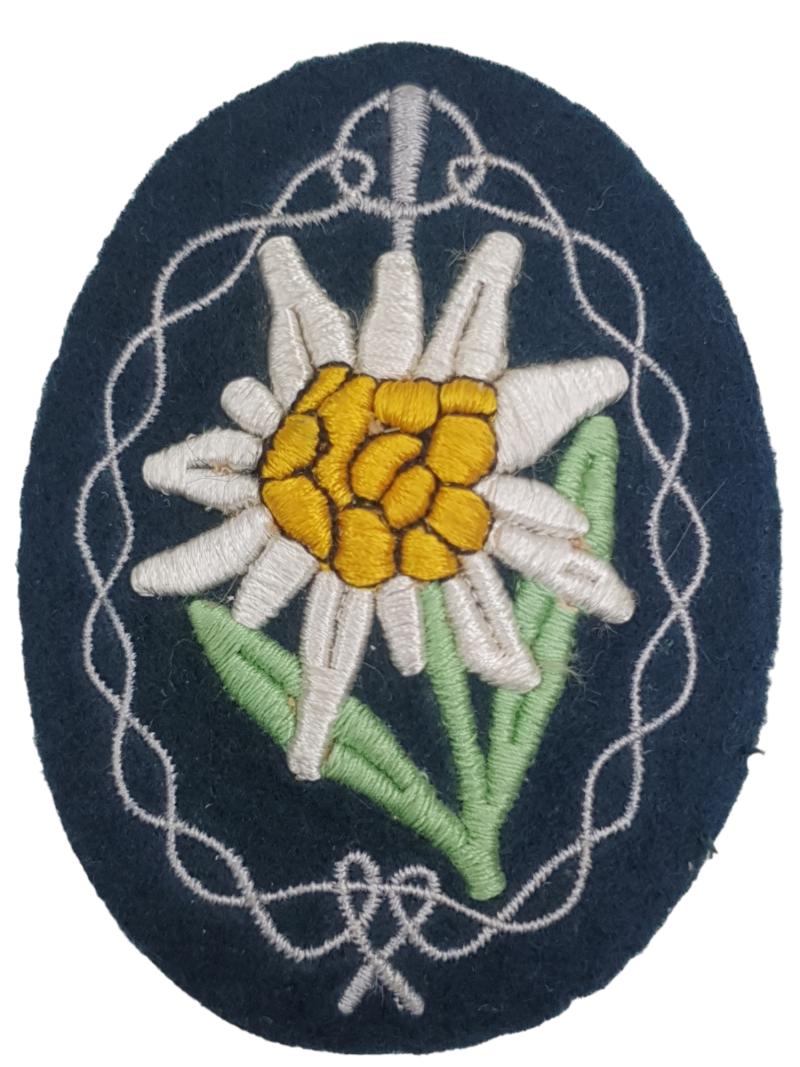 a Wehrmacht Gebirgsjäger Sleeve Edelweiss patch
