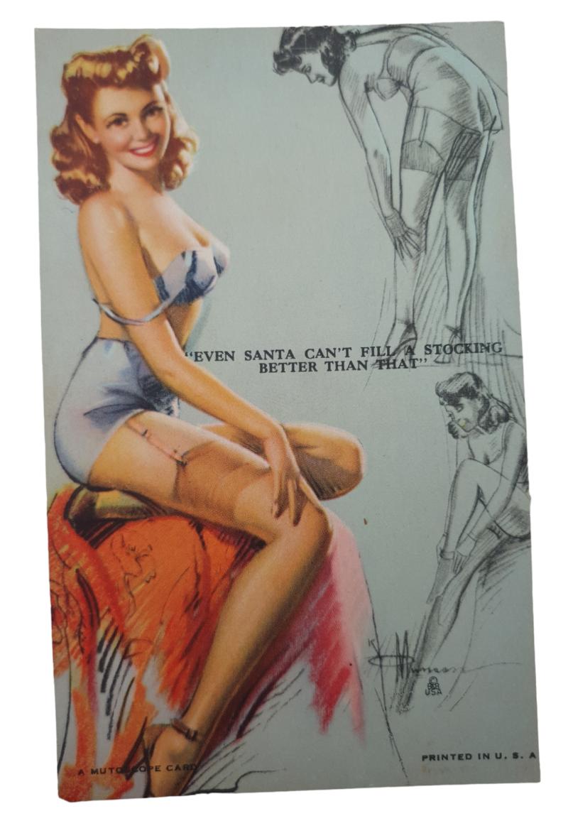 american ww2 period pin up post card