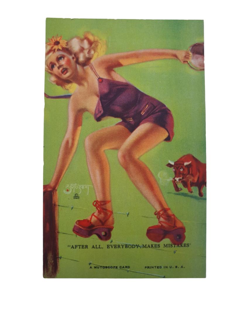 american ww2 period pin up post card