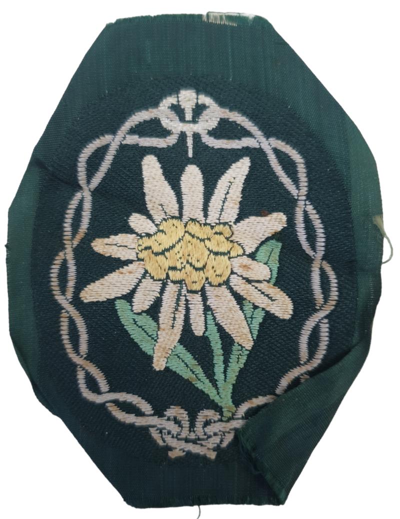 a Wehrmacht Gebirgsjäger Sleeve Edelweiss patch