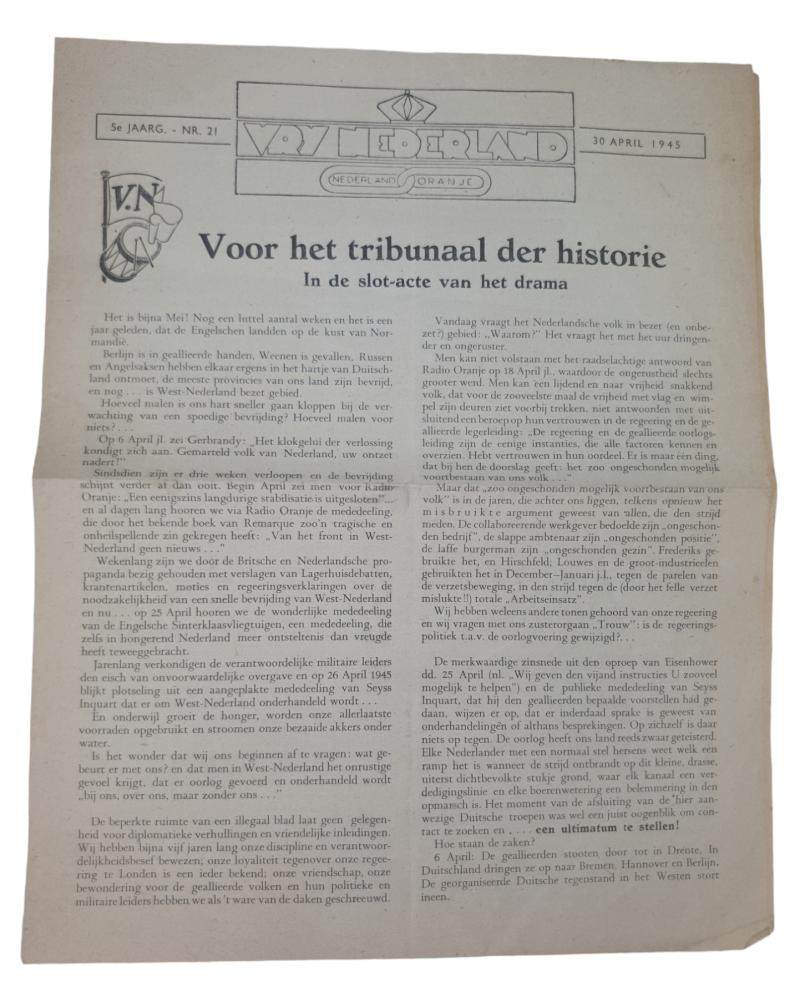 a Dutch resistance newspaper 