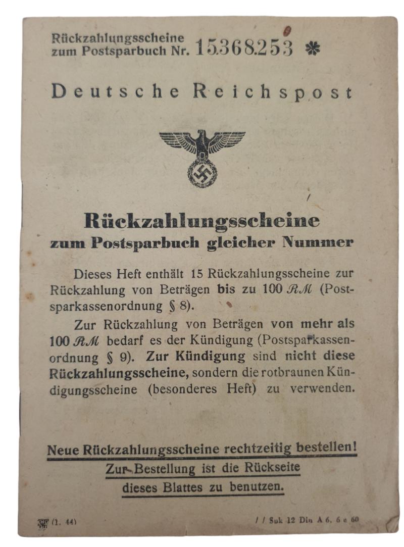 A German ww2  reichspost postal savings book