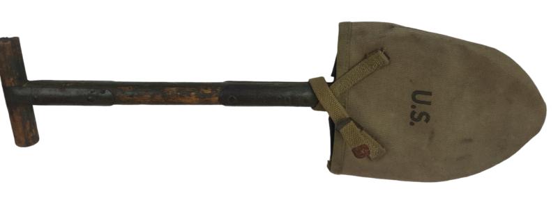 A us ww2 t handle shovel with cover