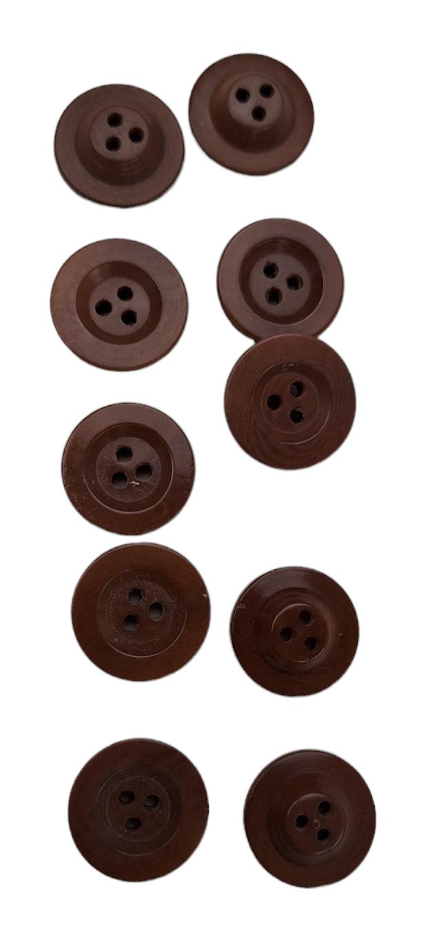 10 Italian Zeltbahn buttons made of Bakelite