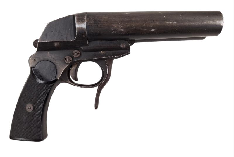 a German WW2 Luftwaffe double barrel flare gun