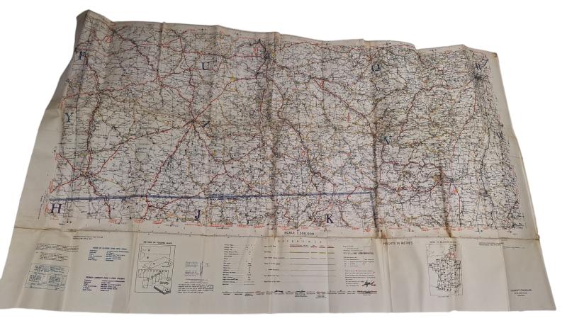 a American War Office 1943 map. It is a copy of the France Michelin map from 1939