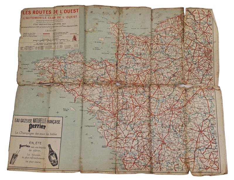 A  France Michelin map from 1929