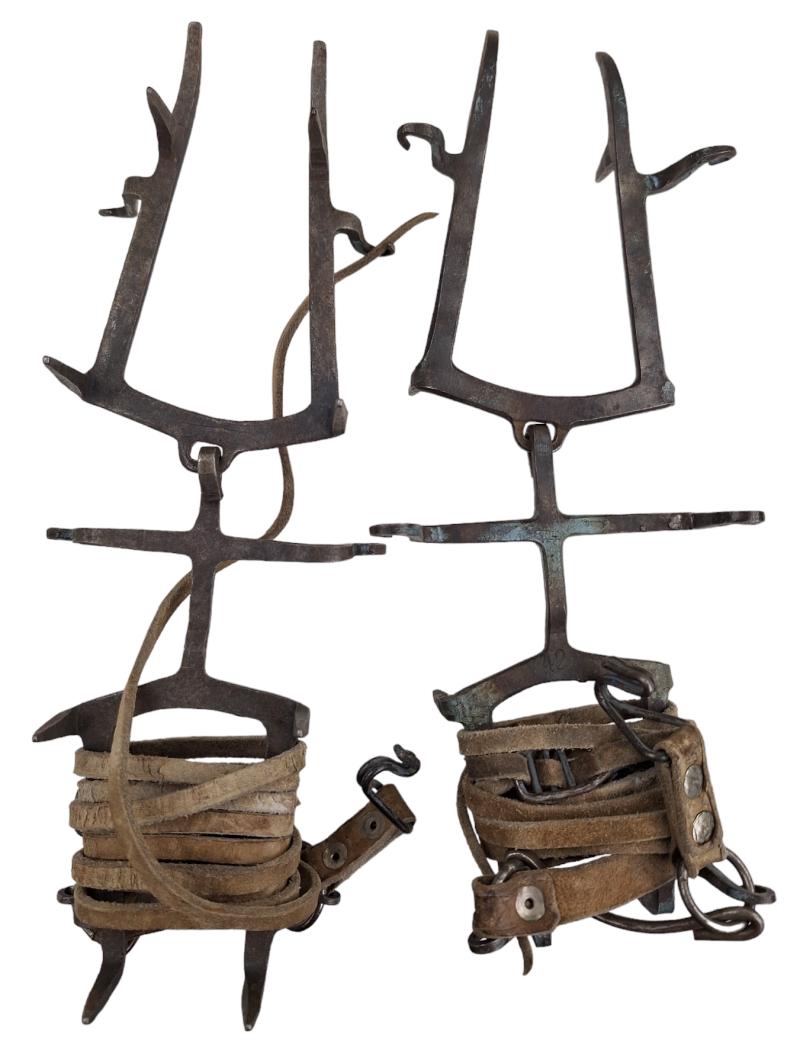 a set of ww2 wehrmacht gebirgsjäger crampons