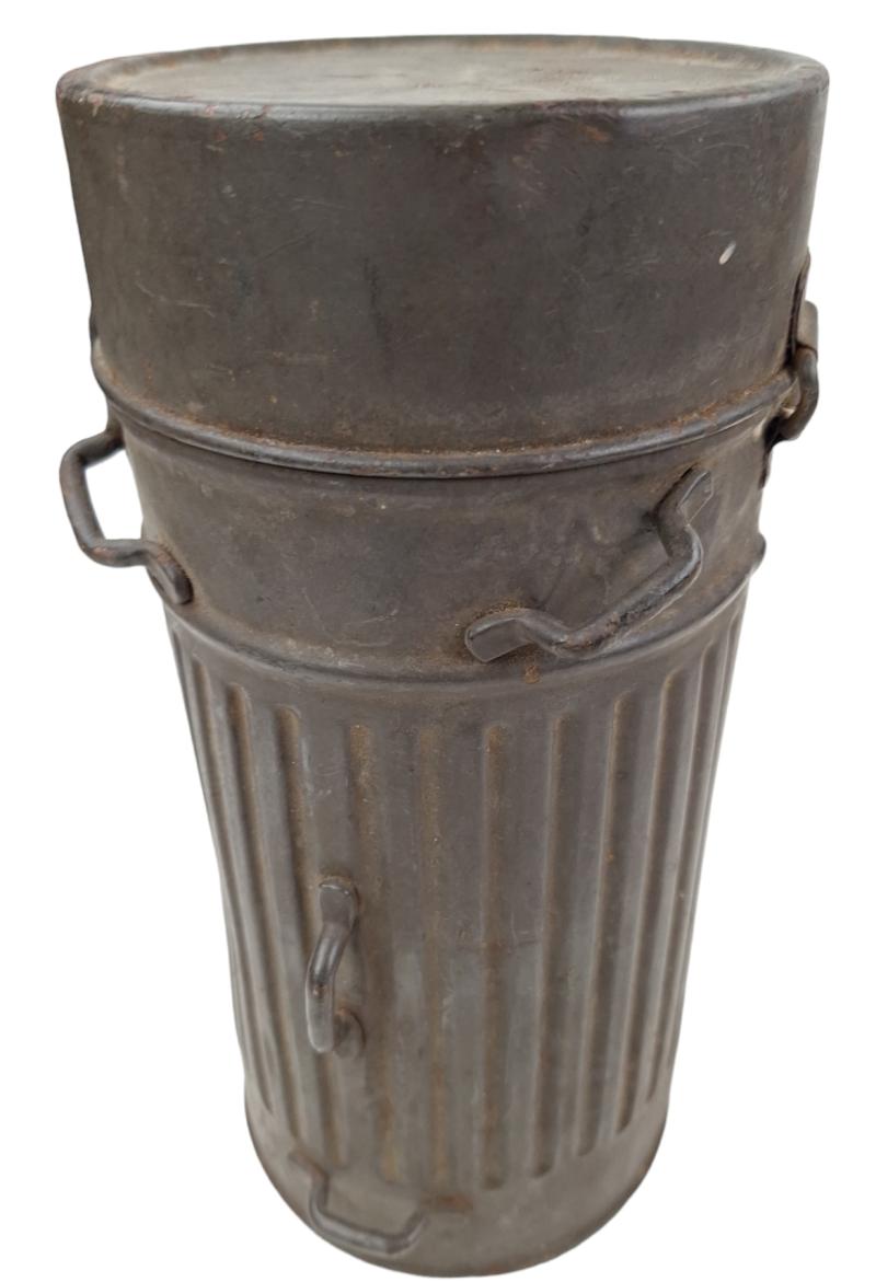 a German WW2 shorter gas mask canister