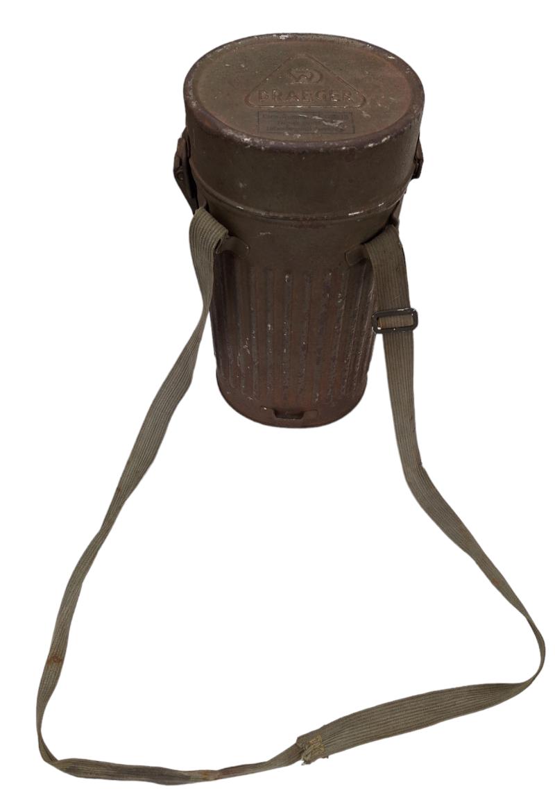 A luftschutz empty gasmask cannister