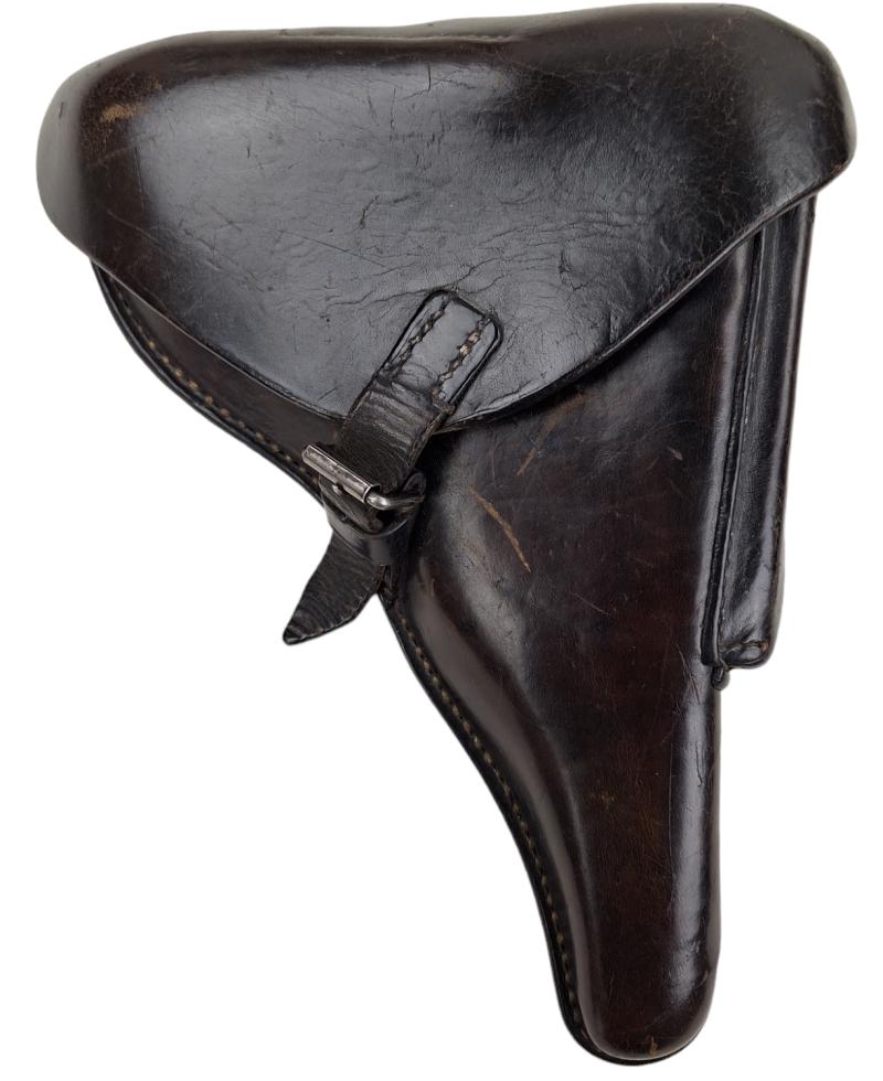 a ww2  p08 luger hardshell  holster used by Norway after the war