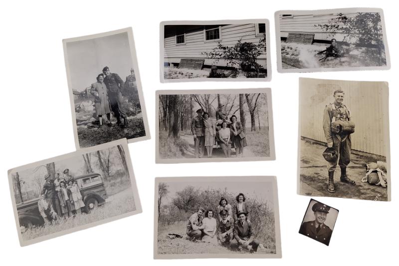 a set of 8 photos of a soldier 