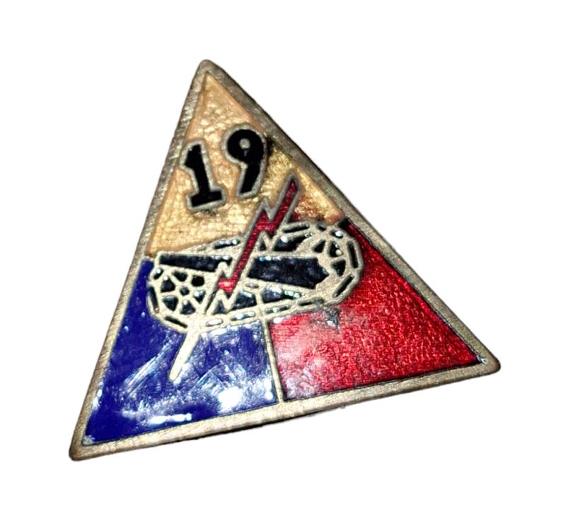 a postwar  19 Armored Division pin