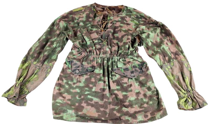 a rare m42 waffen ss smock in blurred edge camouflage