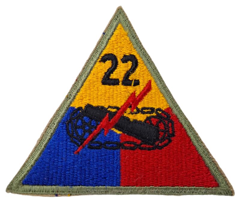 an Us 22th Armored Division patch