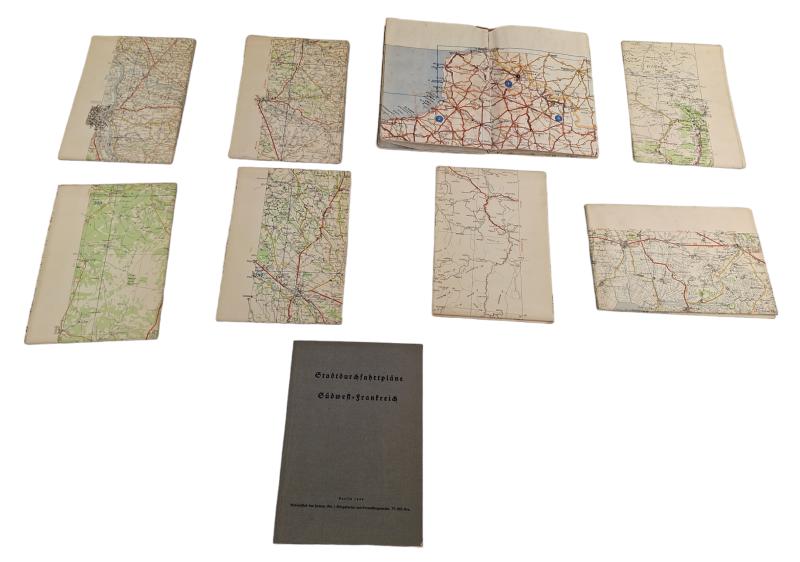 A wehrmach WW2 set of maps of southwest France