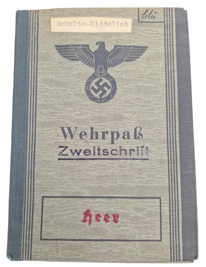 Original WWII German Wehrpass (SF) 352.Panzerjäger-Abteilung - Omaha Beach (D-Day)