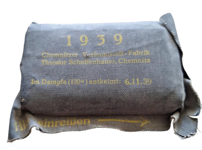 a wehrmacht bandage in rubberised package